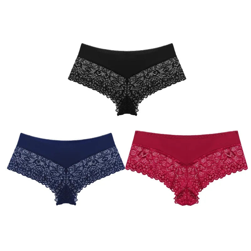 BZEL 3-Piece Lace Panties – Breathable & Comfortable Lingerie