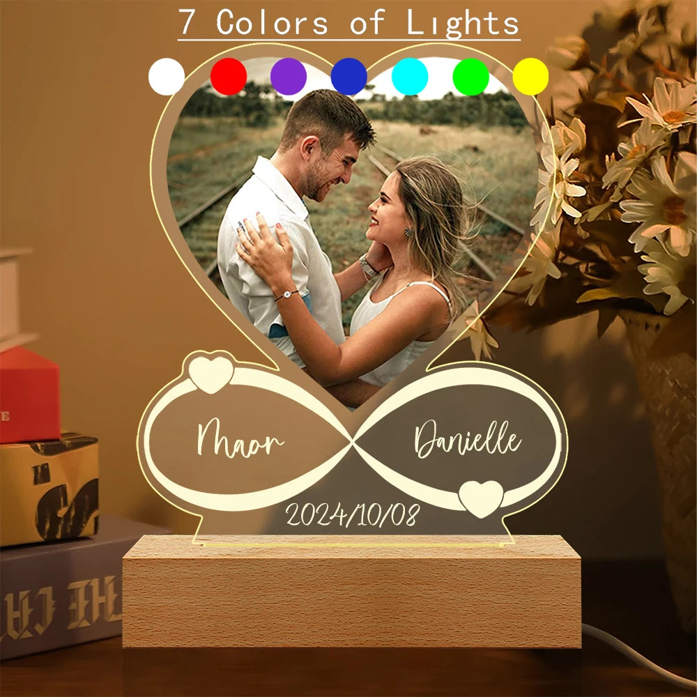 Personalized Anniversary Gift – Custom Photo Love Frame & Acrylic Plaque