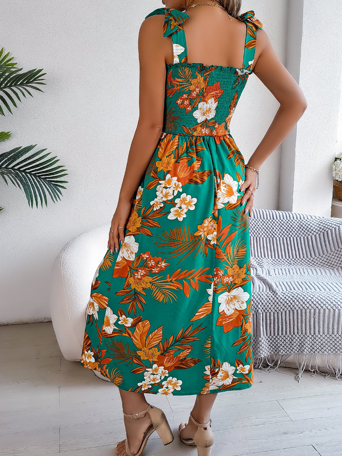 Floral Print Corset Dress – Women's Summer Beachwear