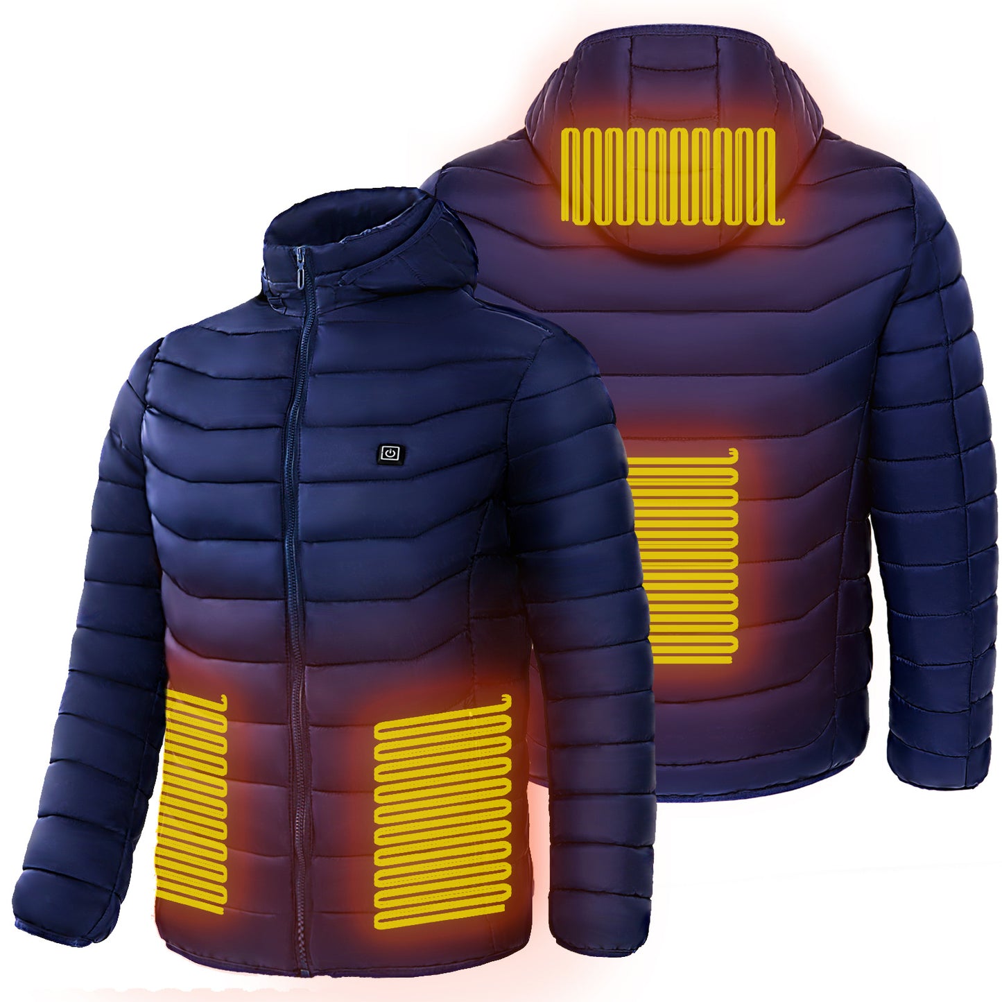 Men's Heated Puffer Jacket – Electric 9-Zone Insulated Windbreaker