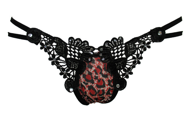 Leopard Print Low-Waist T-Back – sexy panties for women