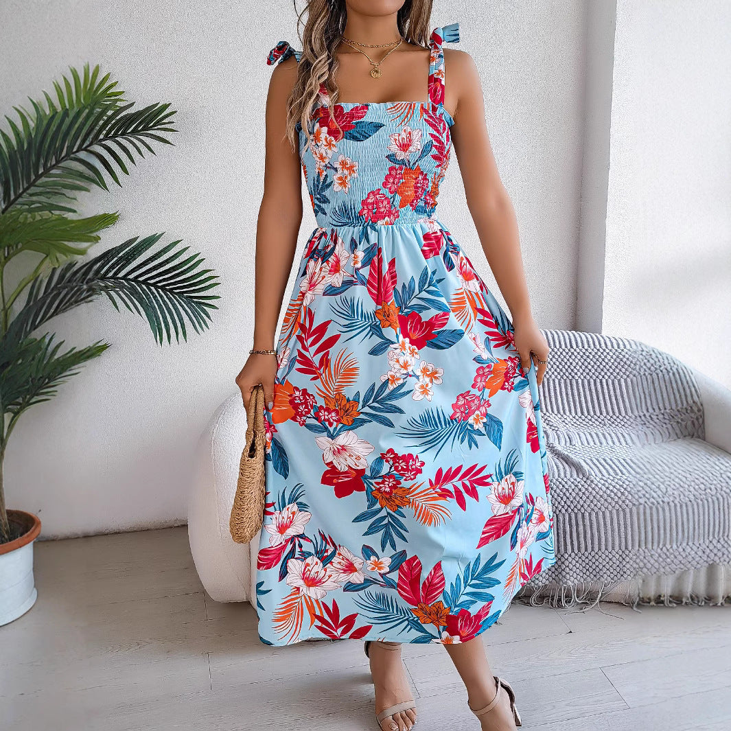 Floral Print Corset Dress – Women's Summer Beachwear