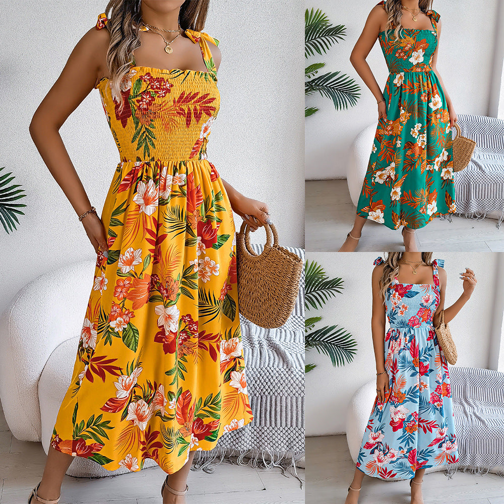 Floral Print Corset Dress – Women's Summer Beachwear