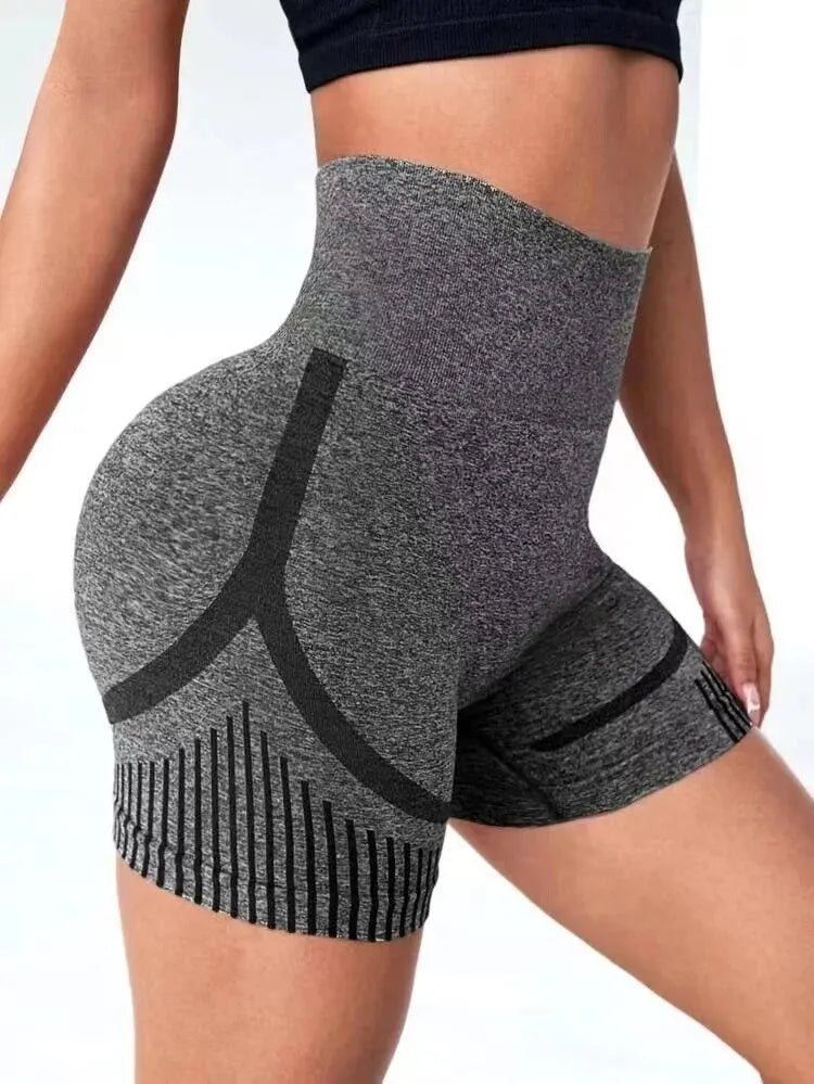 High-Waist Yoga Shorts – Women's Fitness & Running Sportswear