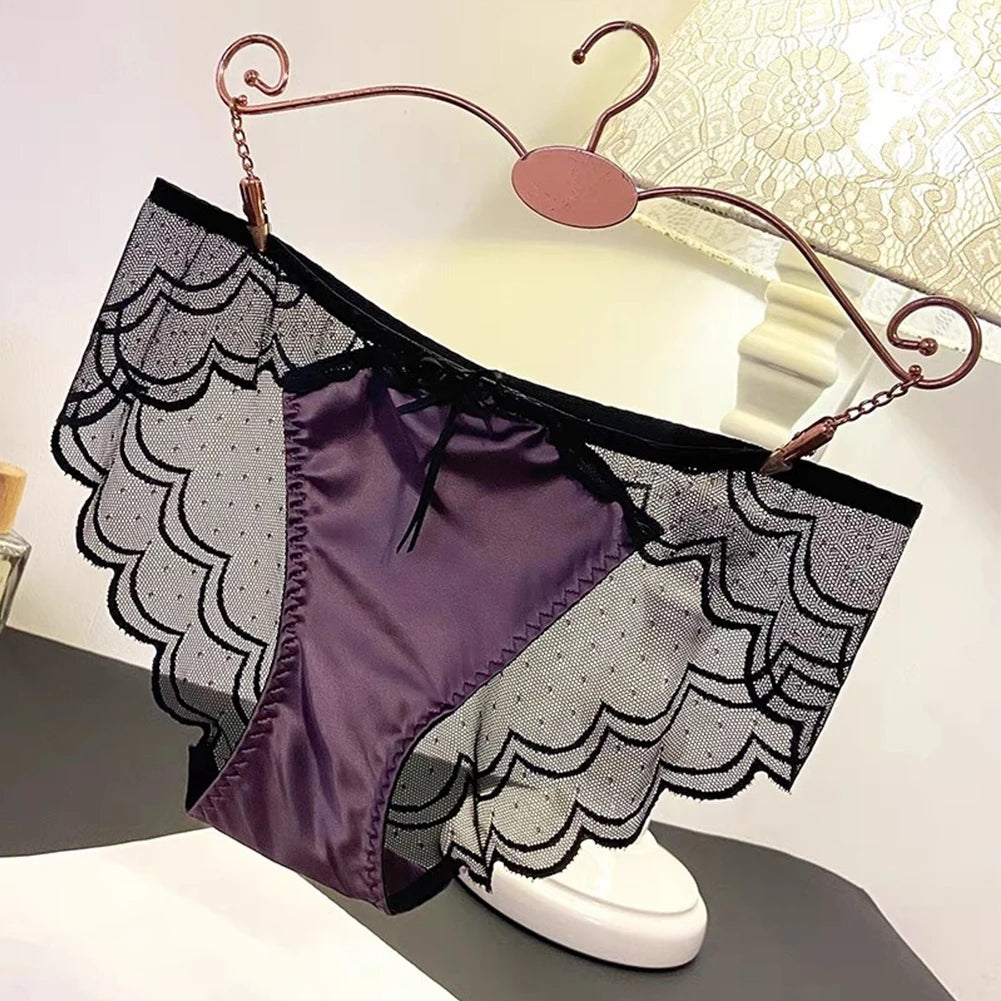 Women's Lace Satin Panties – Seamless & Soft Lingerie