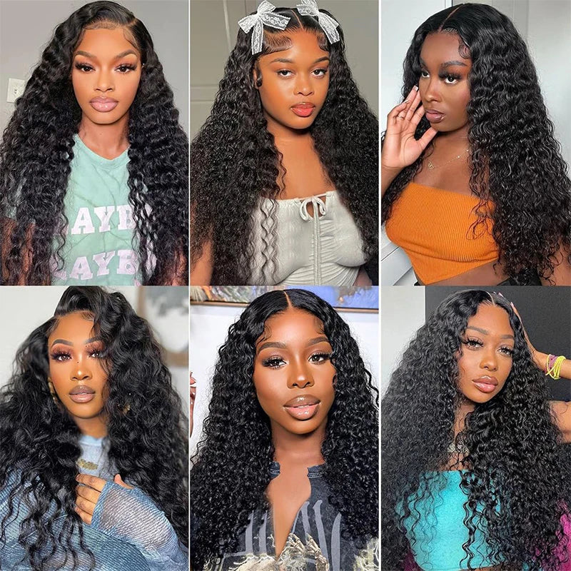 Water Wave Lace Front Wig – 13x6 Pre-Plucked Curly Human Hair