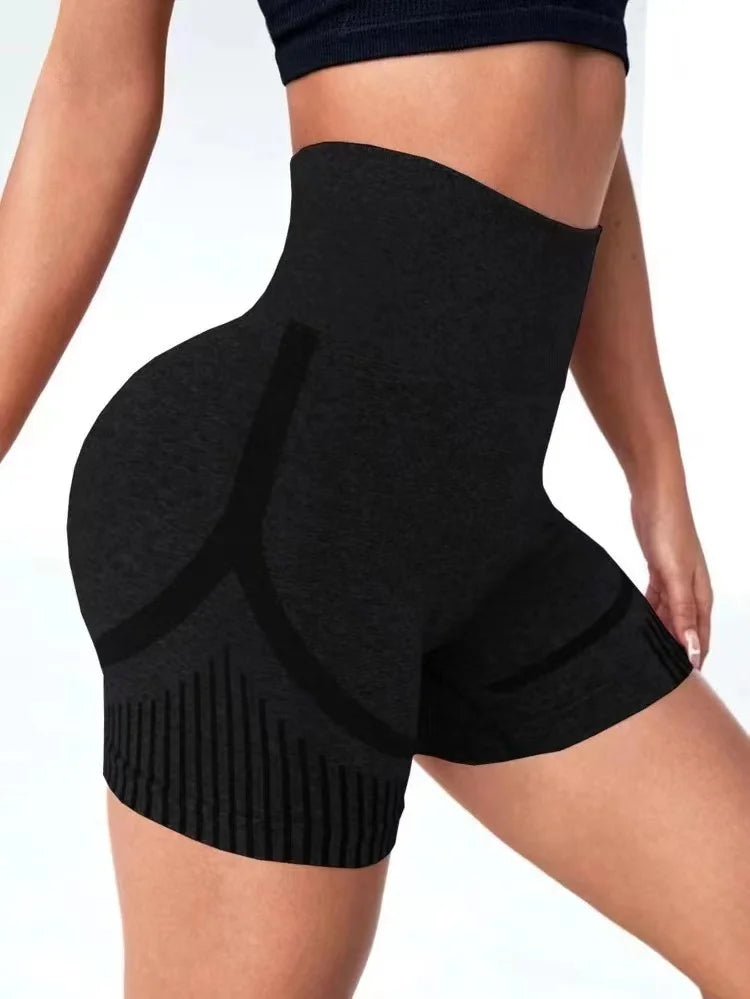 High-Waist Yoga Shorts – Women's Fitness & Running Sportswear