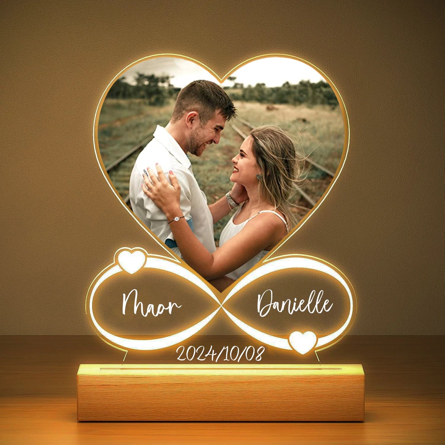 Personalized Anniversary Gift – Custom Photo Love Frame & Acrylic Plaque