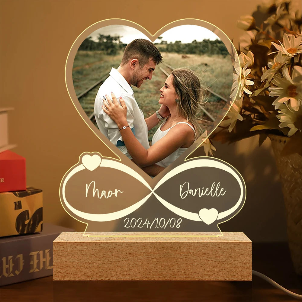 Personalized Anniversary Gift – Custom Photo Love Frame & Acrylic Plaque