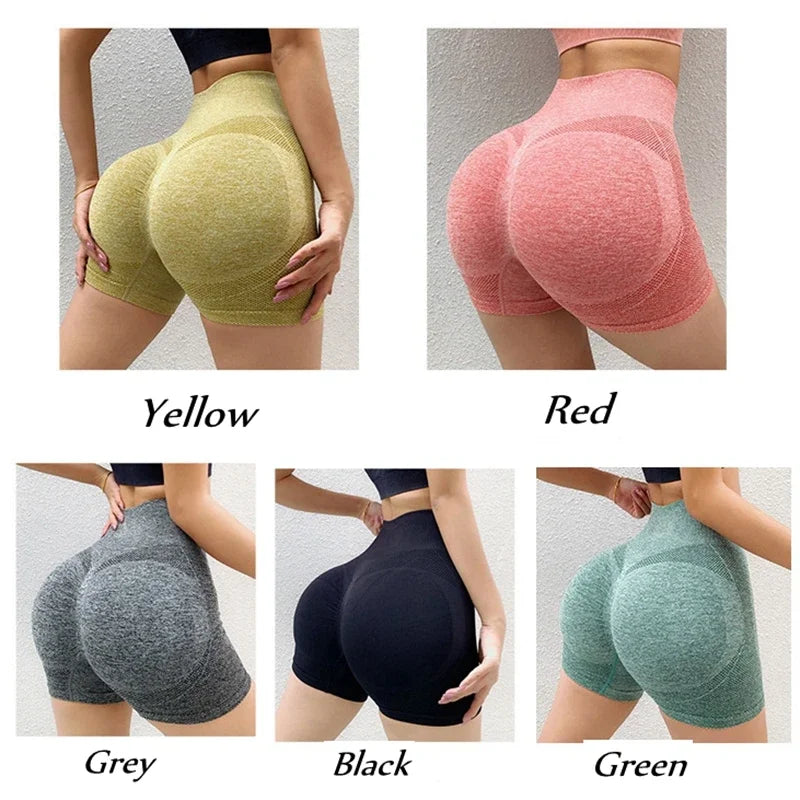 Women's High-Waist Yoga Shorts – Fitness & Running Sportswear