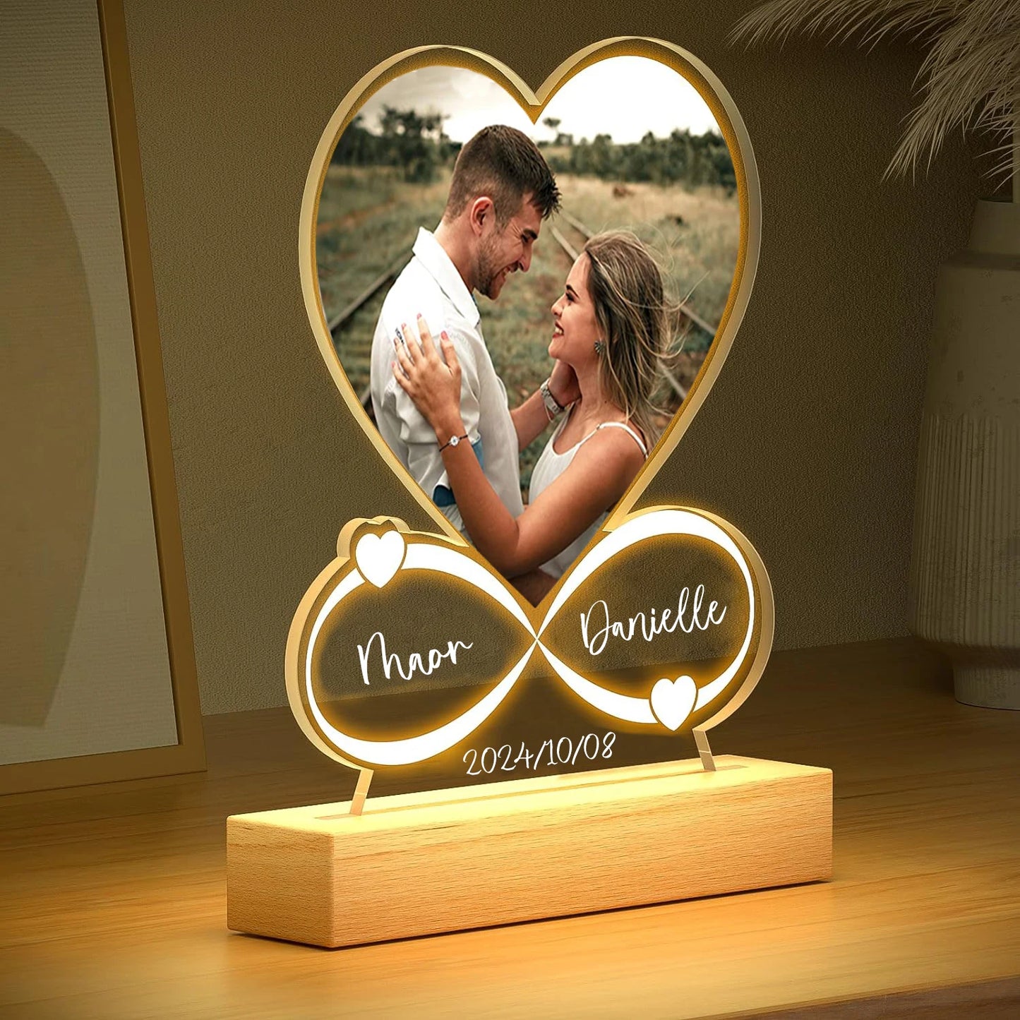 Personalized Anniversary Gift – Custom Photo Love Frame & Acrylic Plaque