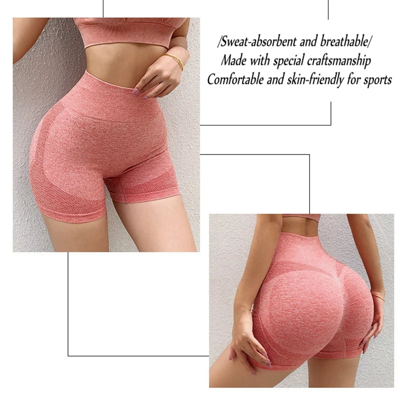 Women's High-Waist Yoga Shorts – Fitness & Running Sportswear