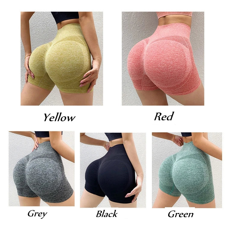 Women's High-Waist Yoga Shorts – Fitness & Running Sportswear