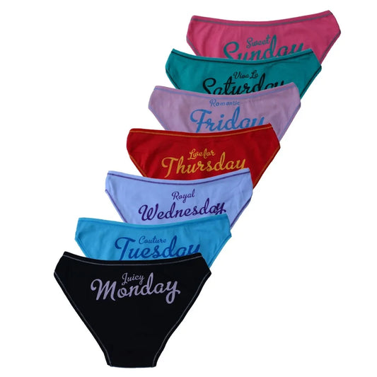 7-Piece Cotton Women's Underwear Set – Sexy Panties & Briefs