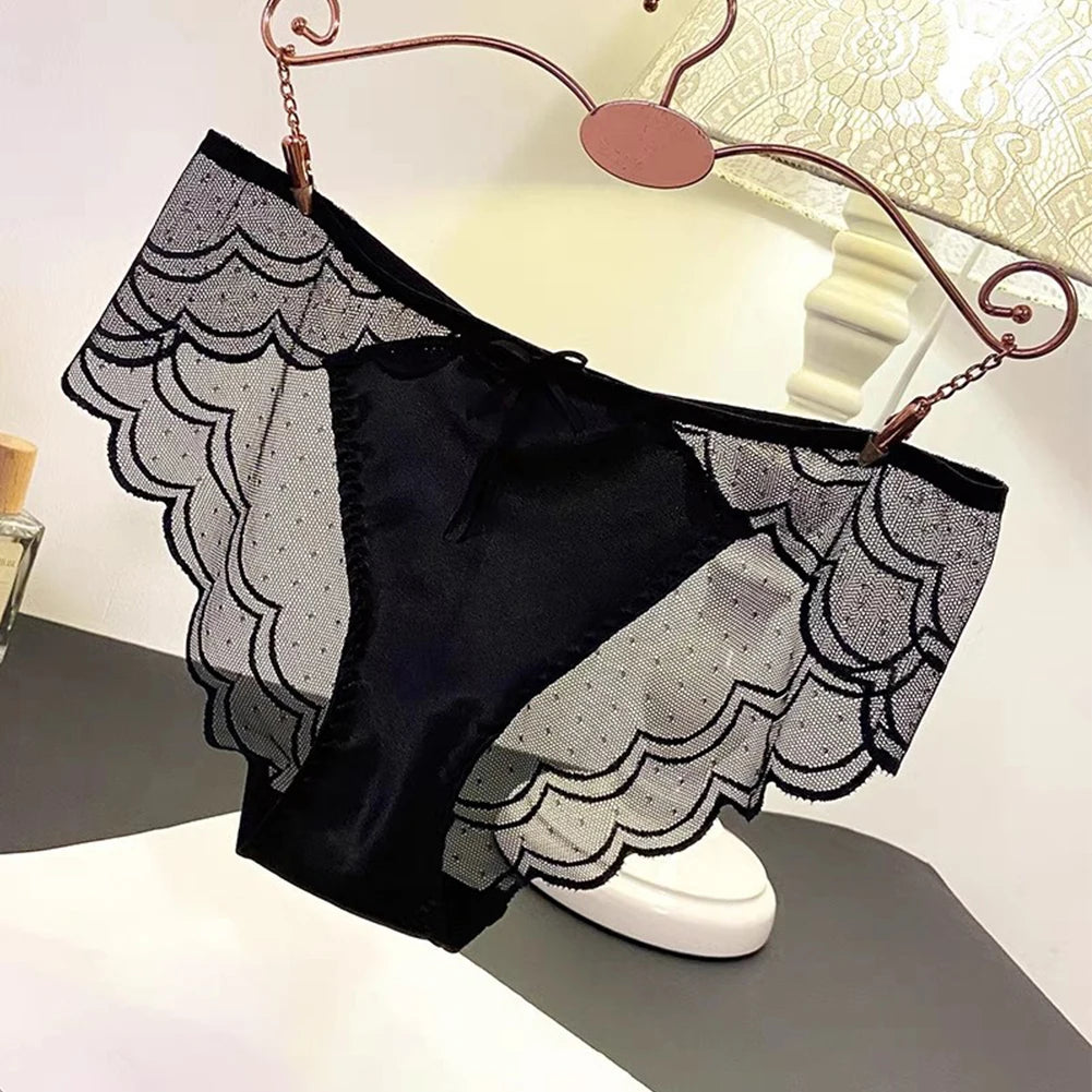 Women's Lace Satin Panties – Seamless & Soft Lingerie