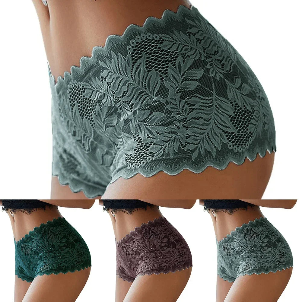 5XL Plus Size Lace Floral Briefs – Women's Casual Lingerie