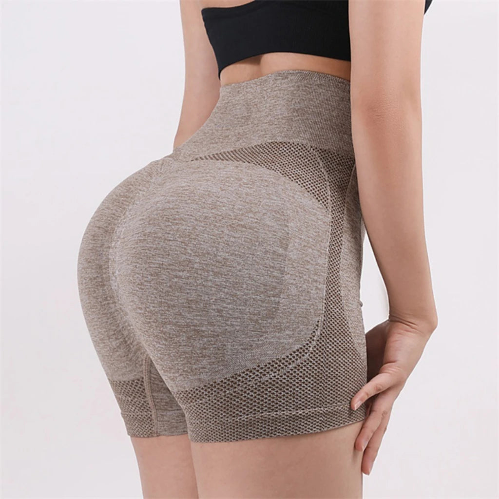 Women's High-Waist Yoga Shorts – Fitness & Running Sportswear