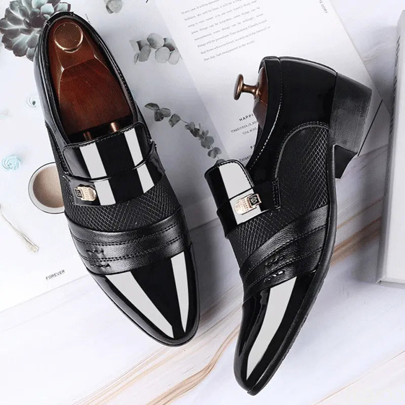 Men's Slip-On Oxfords – Classic Leather Dress Shoes for Business